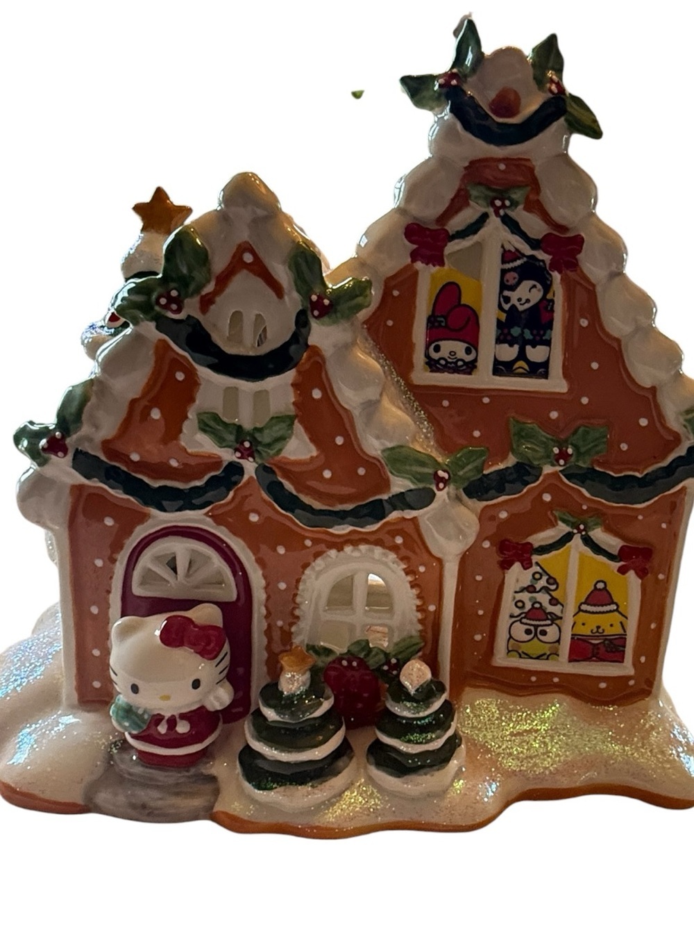 NWT Hello Kitty Gingerbread Candle House